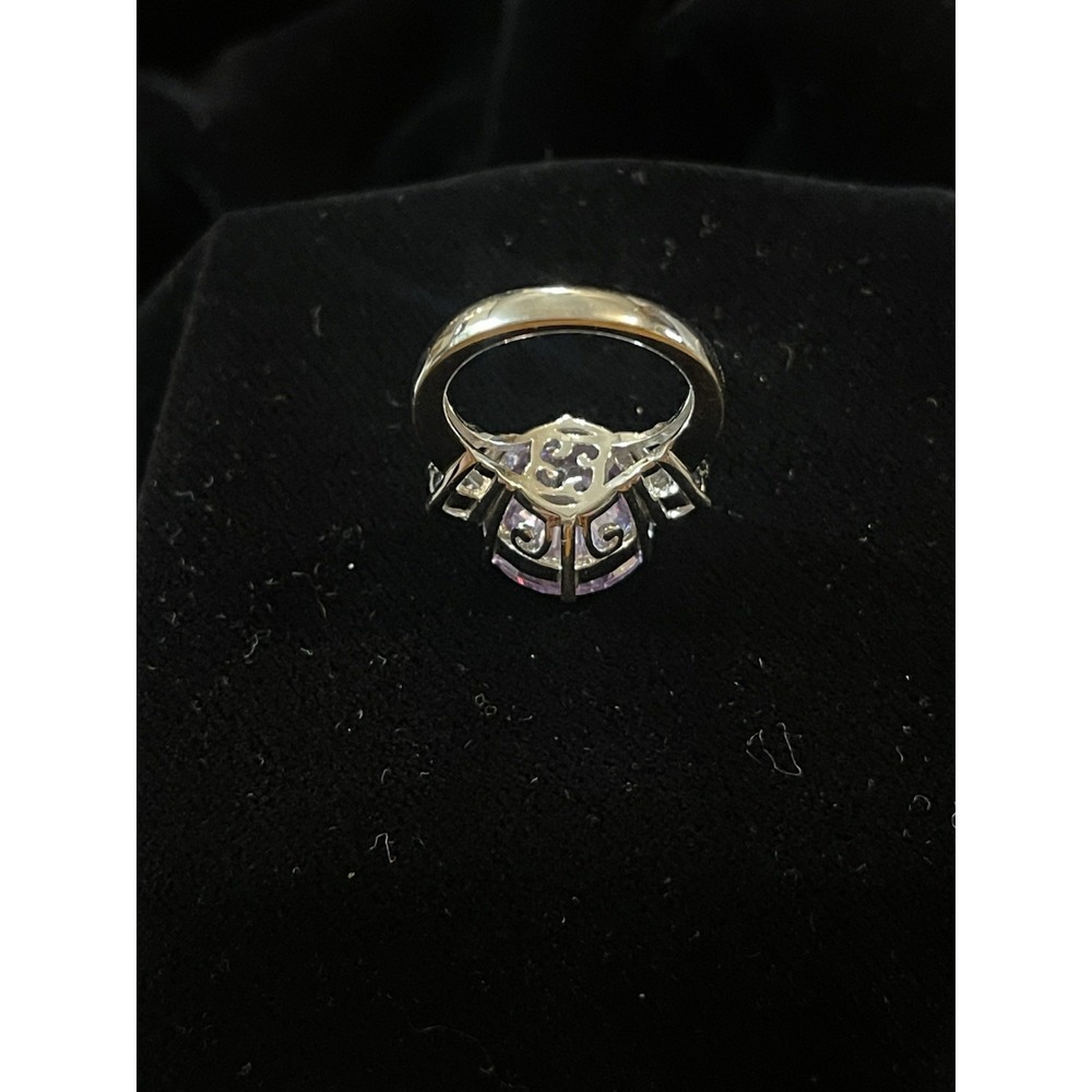 JTV BBJ 9.25 Sterling Silver Kunzite CZ Ring Size 5 - Picture 6 of 10